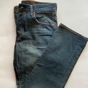Levi’s 501 Straight Leg Button-Fly Dark Wash Jeans